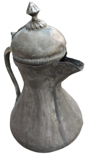 OSMANLI ÜZERİ YAZILI BAKIR BOMBELİ KAPAKLI KAHVEDAN İBRİK HER YERİ TAMAMEN EL YAPIM USTA İŞİ SÜPER FORMDA