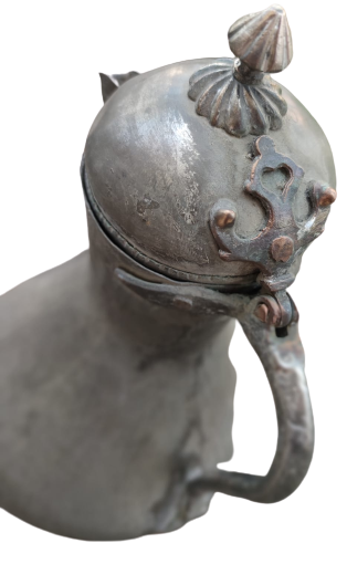 OSMANLI ÜZERİ YAZILI BAKIR BOMBELİ KAPAKLI KAHVEDAN İBRİK HER YERİ TAMAMEN EL YAPIM USTA İŞİ SÜPER FORMDA