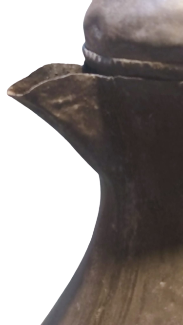 OSMANLI ÜZERİ YAZILI BAKIR BOMBELİ KAPAKLI KAHVEDAN İBRİK HER YERİ TAMAMEN EL YAPIM USTA İŞİ SÜPER FORMDA