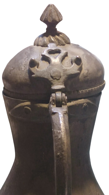 OSMANLI ÜZERİ YAZILI BAKIR BOMBELİ KAPAKLI KAHVEDAN İBRİK HER YERİ TAMAMEN EL YAPIM USTA İŞİ SÜPER FORMDA