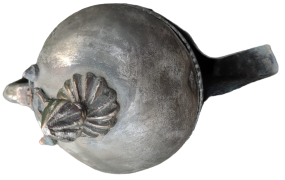 OSMANLI ÜZERİ YAZILI BAKIR BOMBELİ KAPAKLI KAHVEDAN İBRİK HER YERİ TAMAMEN EL YAPIM USTA İŞİ SÜPER FORMDA