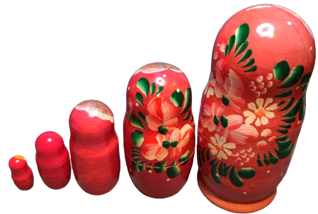 SSCB  СССР 5 ADET BÜYÜK BOY RUS MATRUŞKA ÜZERLERİ TAMAMEN EL BOYAMA EL YAPIM İÇ İÇE KOYULAN BEREKET BOLLUK  BEBEKLERİ