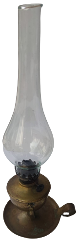 1930 PİRİNC HAZNELİ CAM ŞİŞELİ ÜC NUMARA GAZ LAMBASI OYNAR HAZNE ELDE TAŞIMA DUVARA  ASMA  YERLİ