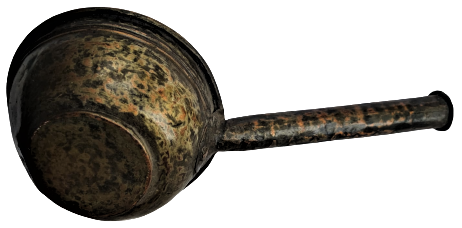 OSMANLI BAKIR SAPLI TAS PEKMEZ SIRA SIVI GIDALAR YAPIMINDA KULLANILAM GECME EL YAPIM DOGME BAKIR