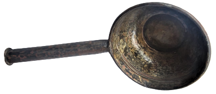 OSMANLI BAKIR SAPLI TAS PEKMEZ SIRA SIVI GIDALAR YAPIMINDA KULLANILAM GECME EL YAPIM DOGME BAKIR