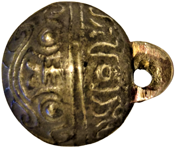 OSMANLI BRONZ ÜZERİ GEOMETRİK DESENLİ CAN GENELDE GELDİGİ BELLİ OOLMASI İCİN HAYVANLARDA KULLANILAN SESLİ TONGURDAK ZİL