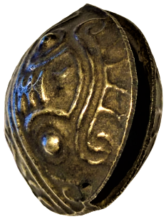 OSMANLI BRONZ ÜZERİ GEOMETRİK DESENLİ CAN GENELDE GELDİGİ BELLİ OOLMASI İCİN HAYVANLARDA KULLANILAN SESLİ TONGURDAK ZİL