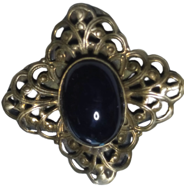 OSMANLI TAMAMI EL TESTERE KESİM SARI METALDEN TASARLANMIŞ İRİ OLTU TAŞLI KİŞİYE ÖZEL TASARIM EL İŞİ CİFT KÜPE