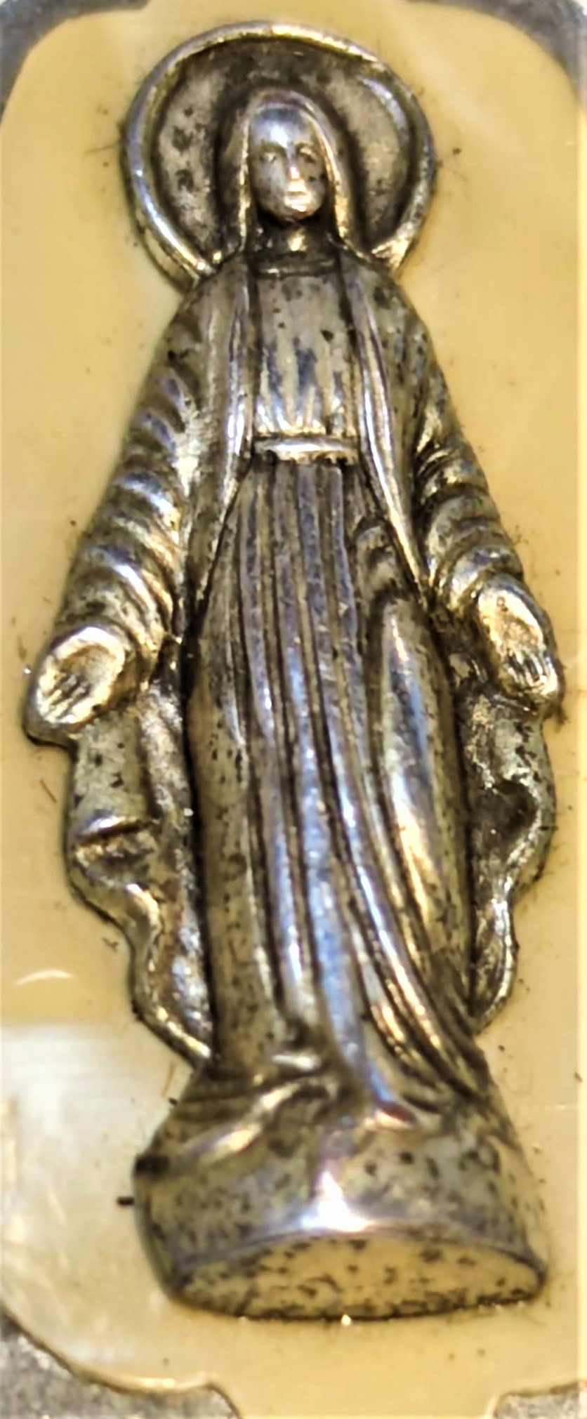 1950 MERYEM ANA MODONNA SEDEF UZERİNE KABARTMA ROLYEFT KOLYE ZİNCİRLİ