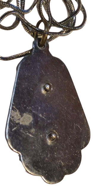 1950 MERYEM ANA MODONNA SEDEF UZERİNE KABARTMA ROLYEFT KOLYE ZİNCİRLİ