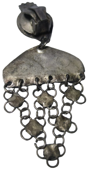 OSMANLI ÜZÜM SALKIMI SALLAMA TAMAMI EL USTA YAPIM İŞCİLİKLİ CİFT KUPE ÜZERİNDE 9 ADET UGURLU SAYI FİRÜZE TAŞLI 