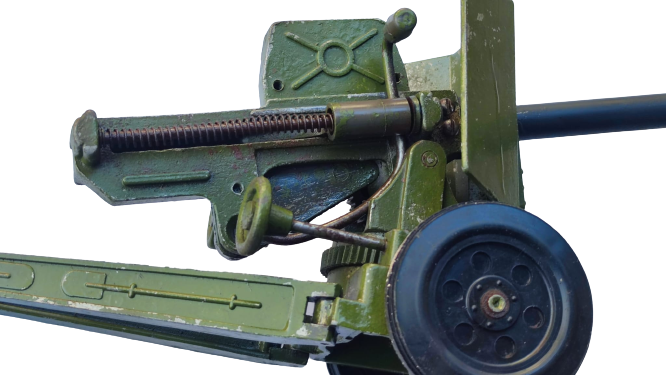 SSCB ESKİ RUS TOP ARABASI TEKERLEKLİ NAMLU ASAGI YUKARI VE SAGA SOLA HAREKETLİ OYNAR TOP KURMALI TETİKLİ MEKANİK MERMİ ATAR SAVAŞ TOPU 