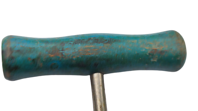 1950 AHŞAP SAPLI YEŞİL RENKDE CELİK UCLU BURGULU TİRBUŞON  ŞİŞE MANTAR AGACAGI