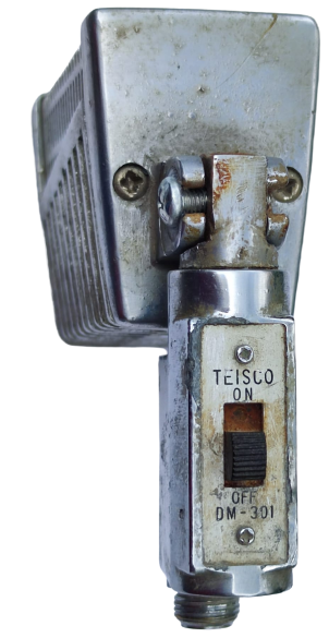 1960 TEISCO DM 301 DYNAMİC MİCROPHONE SAHNE MİCROFONU  MODEL METAL OYNAR HAREKETLİ KABLO BAGLANTI BAŞLI 