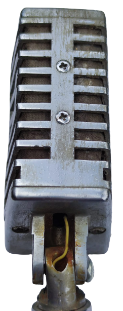 1960 TEISCO DM 301 DYNAMİC MİCROPHONE SAHNE MİCROFONU  MODEL METAL OYNAR HAREKETLİ KABLO BAGLANTI BAŞLI 