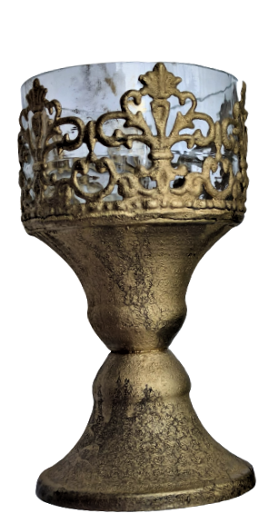 1900 KİLİSE İŞİ ZARFLI TEK ŞARAP KADEHİ 