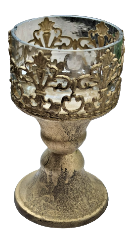 1900 KİLİSE İŞİ ZARFLI TEK ŞARAP KADEHİ 