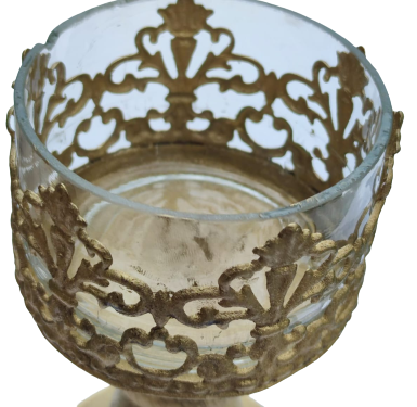 1900 KİLİSE İŞİ ZARFLI TEK ŞARAP KADEHİ 