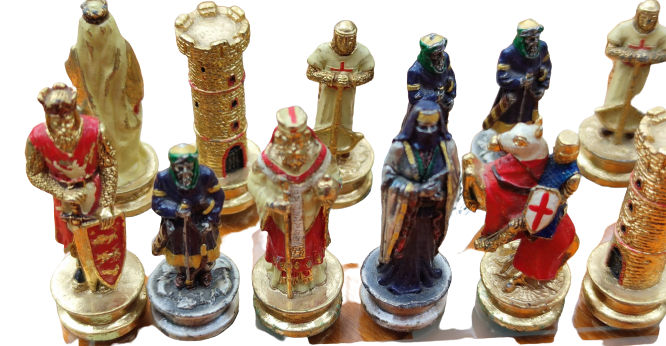 SATRANC TAKIMI  ALT CAM KAİDE GECİŞLİ DAMALI METAL KURŞUN DÖKÜM ÜZERLERİ EL BOYAMA FARKLI FORMLARDA PİYONLAR 