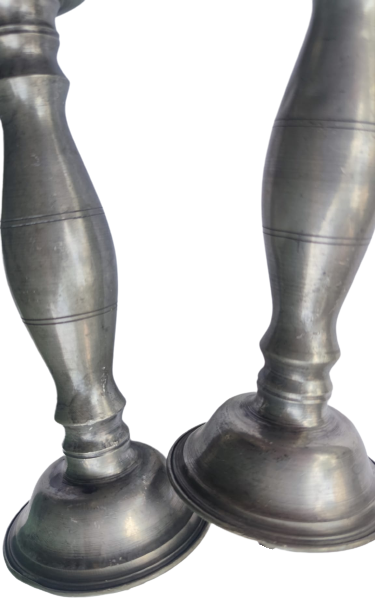 1960 REIN ZİNN ZİN ETAIN İTALYAN CİFT KAİDELİ CİFT SÜTUNLU ŞAMDAN ÜRÜNLER DAMGALIDIR