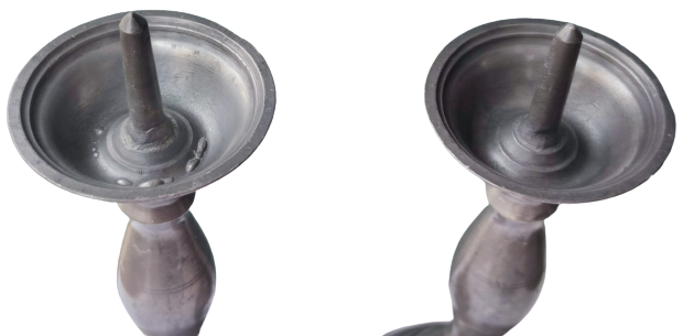 1960 REIN ZİNN ZİN ETAIN İTALYAN CİFT KAİDELİ CİFT SÜTUNLU ŞAMDAN ÜRÜNLER DAMGALIDIR