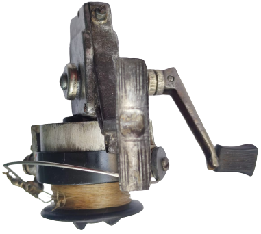 1960 SSCB RUS METAL OTOMATİK OLTA BALIK  TUTMA TAKIMI SORUNSUZ EKSİKSİZ