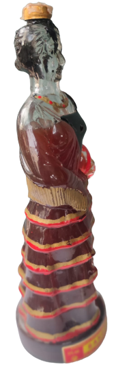 1960 EMBOTELLADO POR BODEGAS GARCES SANGRIA  İSPANYAOL FLAMENKO DANSCISI KADIN İCİ DOLU CAM ŞİŞE 