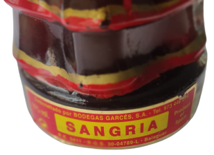 1960 EMBOTELLADO POR BODEGAS GARCES SANGRIA  İSPANYAOL FLAMENKO DANSCISI KADIN İCİ DOLU CAM ŞİŞE 