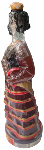 1960 EMBOTELLADO POR BODEGAS GARCES SANGRIA  İSPANYAOL FLAMENKO DANSCISI KADIN İCİ DOLU CAM ŞİŞE 