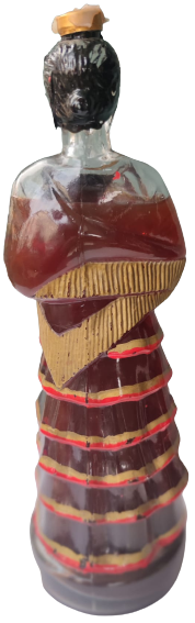 1960 EMBOTELLADO POR BODEGAS GARCES SANGRIA  İSPANYAOL FLAMENKO DANSCISI KADIN İCİ DOLU CAM ŞİŞE 