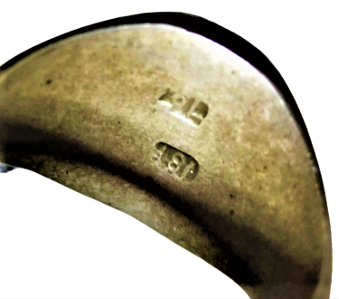 OSMANLI TEŞKİLATI MAHSUSA MENSUP PİRİNC YÜZÜK İCERSİNDE KİŞİ SİCİL NUMARALI OSMANLICA VE LATİNCE NUMARALI