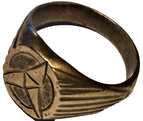 OSMANLI TEŞKİLATI MAHSUSA MENSUP PİRİNC YÜZÜK İCERSİNDE KİŞİ SİCİL NUMARALI OSMANLICA VE LATİNCE NUMARALI