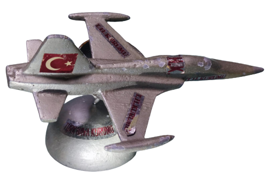 TURK HAVA KURUMU EF 16 JET KADEME METAL DÖKÜM MAKET JET ALT CİFT KAİDELİ