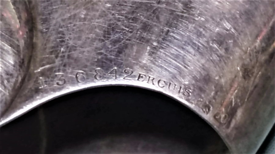 ERCUIS PASTA KEK BÖREK SERVİS MAŞASI 136842 SERİAL NO  DAMGALI MUHURLU GÜMÜŞ KAPLAMA AVUC İÇİ MAŞA