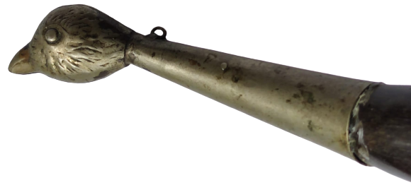 BOYNUZ PİRİNC ÜZERİ İŞLİ DEKORATİF BOYNUZ AGIZ KISMI PİRİNC UC KISMI KUŞ KADEH AVCI VE ŞAVAŞCILARA ÖZEL YAPIM