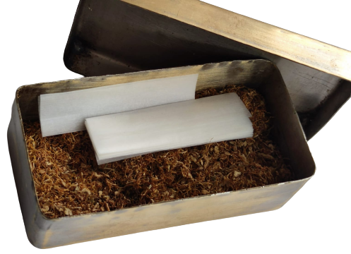 OSMANLI AGA İŞİ PİRİNC KAPAKLI EL YAPIM USTA İŞİ ETLI KALIN AGIRCA TUTUN TABAKASI 