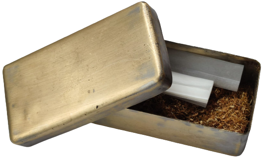 OSMANLI AGA İŞİ PİRİNC KAPAKLI EL YAPIM USTA İŞİ ETLI KALIN AGIRCA TUTUN TABAKASI 