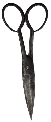 OSMANLI SICAK EL DÖGME  DEMİR CELİK  USTA İŞİ YAPIMI UFAK PROVA MAKAS ÜZERİ YAZILI 