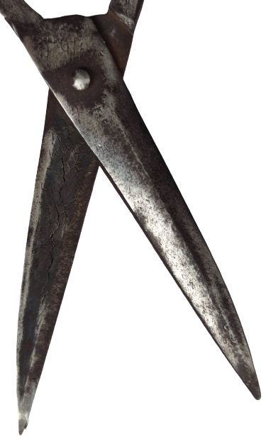 OSMANLI SICAK EL DÖGME DEMİR CELİK USTA İŞİ YAPIMI ÜZERİ İŞLEMELİ TERZİ EL MAKAS