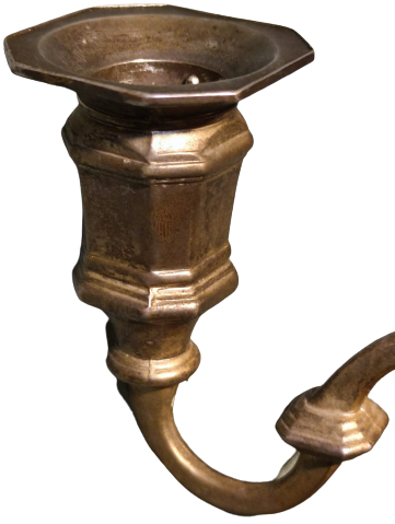 DÖRT KOLLU ÜZERİ GÜMÜŞ KAPLAMA ŞAMDAN MUMLUK KOLLAR HAREKETLİ KARE AYAK ÜZERİNDE SUTUN UZERİ DÖRT KOL