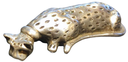 1970 JAGUAR GÜMÜŞ BİBLO YERDE YATAN ŞEKİLDE TASARLANMIŞ PANTER 