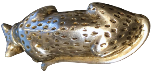 1970 JAGUAR GÜMÜŞ BİBLO YERDE YATAN ŞEKİLDE TASARLANMIŞ PANTER 