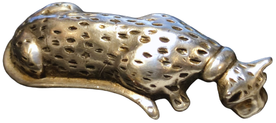 1970 JAGUAR GÜMÜŞ BİBLO YERDE YATAN ŞEKİLDE TASARLANMIŞ PANTER 