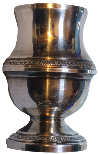 KAİDELİ SİLİNDİR BOGUMLU AVRUPA  MASA UZERİ KALEMLİK VEYA VAZO AYAK KISMI DAMGALI ORJİNAL ÜRÜN 