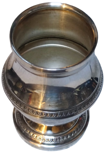 KAİDELİ SİLİNDİR BOGUMLU AVRUPA  MASA UZERİ KALEMLİK VEYA VAZO AYAK KISMI DAMGALI ORJİNAL ÜRÜN 