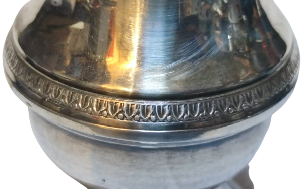 KAİDELİ SİLİNDİR BOGUMLU AVRUPA  MASA UZERİ KALEMLİK VEYA VAZO AYAK KISMI DAMGALI ORJİNAL ÜRÜN 