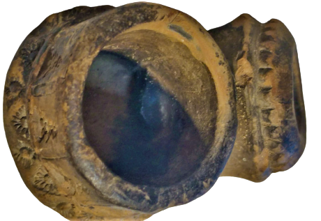 OSMANLI 19 YUZYIL TOPHANE LÜLE  ÜZERİ DESENLİ İŞLEMELİ TÜTÜN İÇME TOPRAK EL YAPIM PİŞMİK KİLDEN YAPILMA 