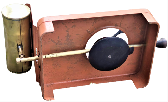 1950 GERMANY DİNA CLASSİC CAMP OİL GAZ OCAGI METAL GÖVDE SARI PİRİNC DEPO İSPİRTO OCAGI SORUNSUZ EKSİKSİZ KOLEKSİYON PARCASI