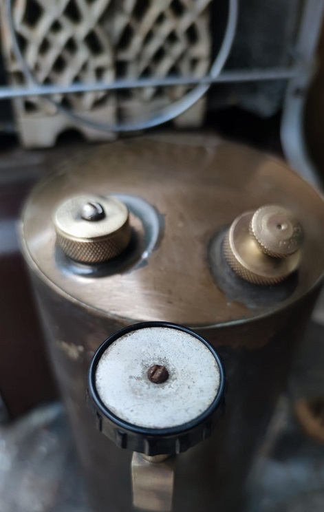 1920 ANTİQUES COLEMAN MADE IN CANADA PUMP GAZ HEATER POMPALI SOBA İSITICI EMAYE PİRİNC KAZAN DEPOLU