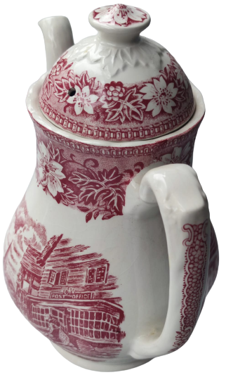 1960 ROYAL TUDOR WARE STAFFORDSHİRE ENGLAND PORSELEN KAPAKLI CAYDANLIK 